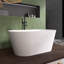 55 in. Freestanding Soaking Acrylic Bathtub in Gloss White