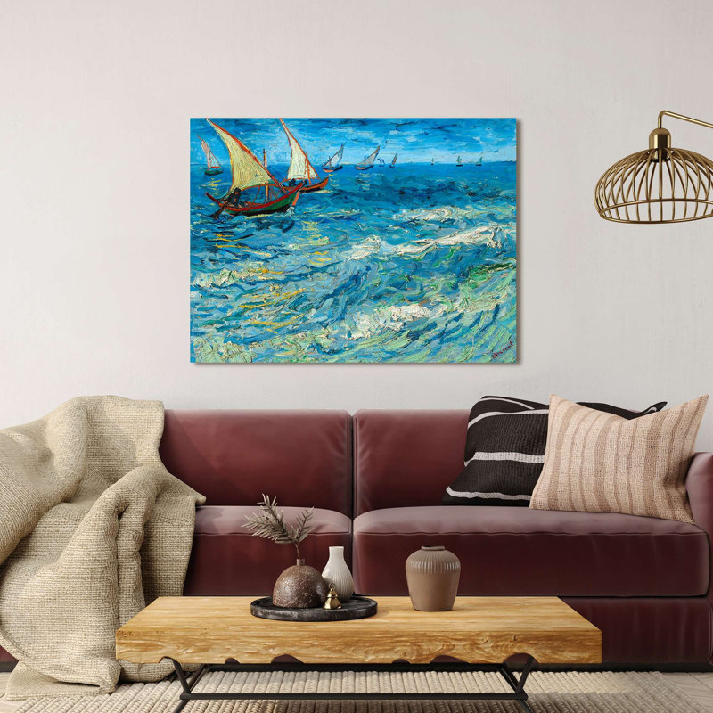 Seascape At Saintes-Maries, 1888 by Vincent Van Gogh - Wrapped Canvas Print, 50cm H x 70cm W