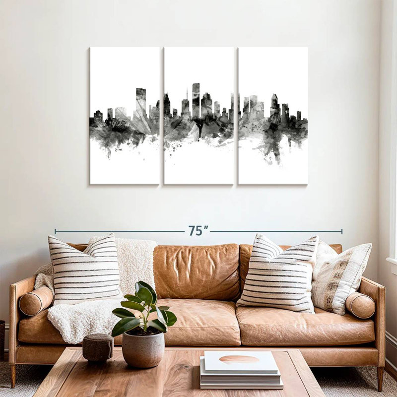 Skyline de Houston, Texas, États-Unis Sirci, H 24 po x l 38 po