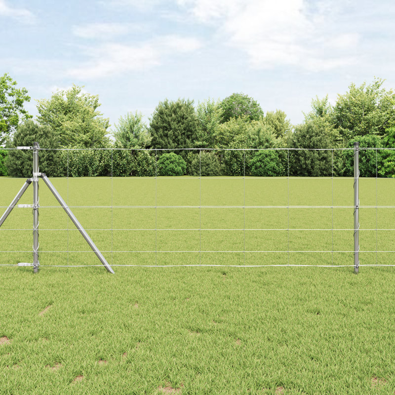 Vidaxl Field Fence Galvanized Steel, 80cm H x 10000cm W