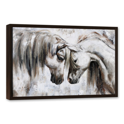 Nuzzling Horses - Peinture sur toile
