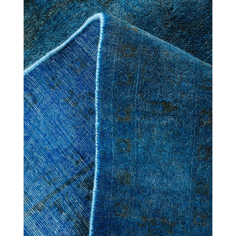 Yelaina One-of-a-Kind 9' X 12' New Age Wool Area Rug Blue
