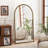 Retro Iron Arch Full Length Mirror With Supporting Feet-818026735