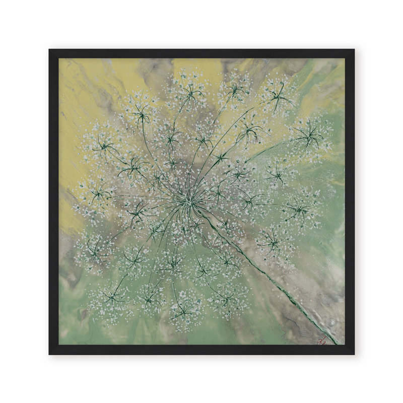 Nature Inspired "Pastel Breeze" Canvas Wall Art By , 12" H x 12" W, Framed Matted Print, Gold