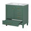 Ensemble de meuble-lavabo moderne 30 po avec lavabo 30 po, ensemble de rangement pour salle de bain avec porte à fermeture douce et 3 tiroirs, structure en bois massif-121294456