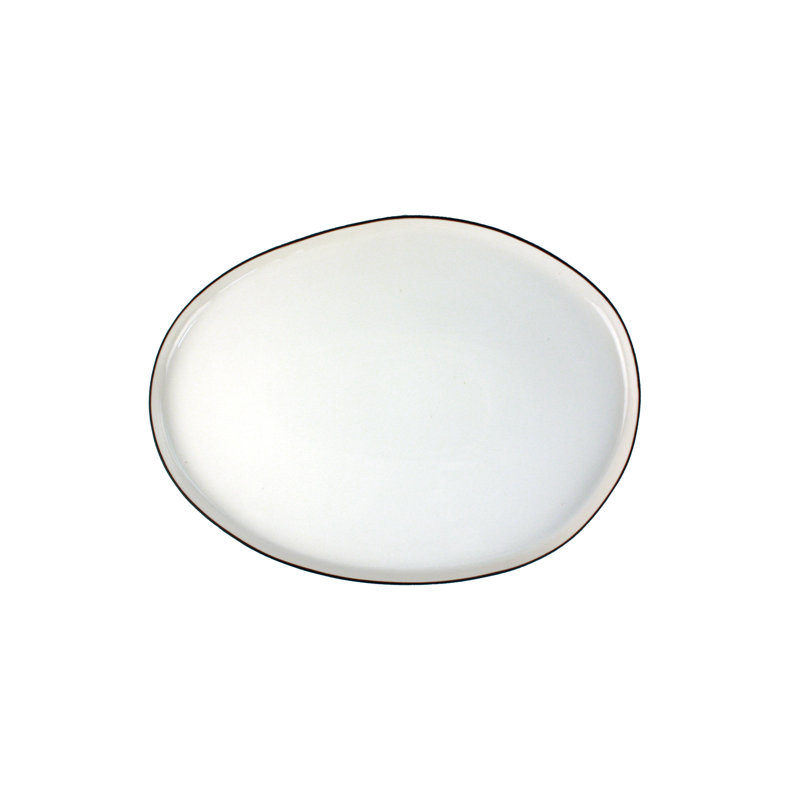 Canvas Home Abbesses Porcelain Platter, White/Black