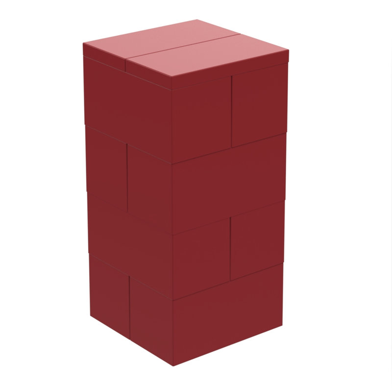 EverBlock Polypropylene Accent Stool, Red