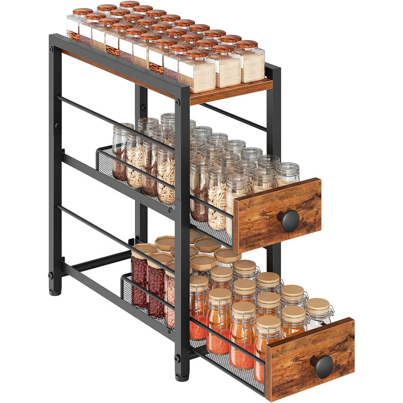 Three Layer Pull-Out Spice Rack