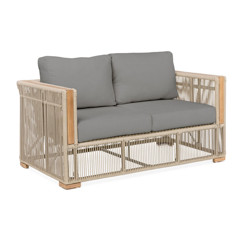 Causeuse Campo - Gris anthracite, Gris anthracite, Beige