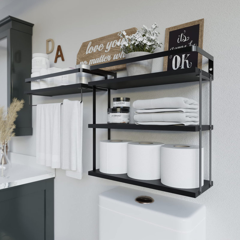 Gero Floating Shelf, Black