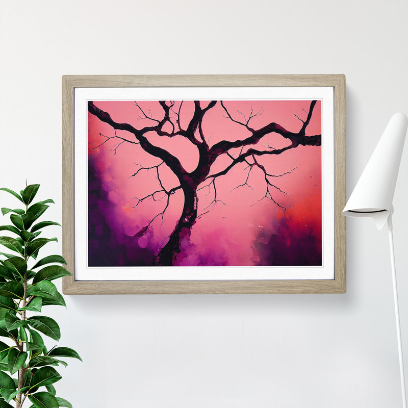 Compelling Tree - Framed Print, 46cm H x 64cm W x 2cm D, Oak