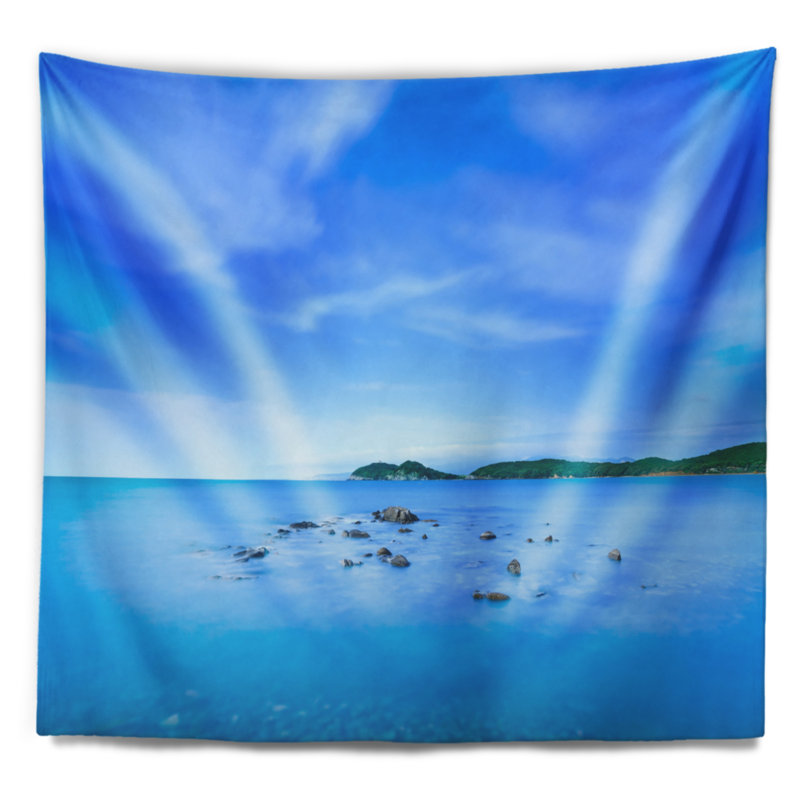 Petites rochers en tapisserie bleu mer baratti bay, H 50 po x l 60 po