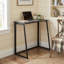 Bureau pliant 31,5 po pour petits espaces, table d'écriture compacte avec structure en métal, noir-1731771324