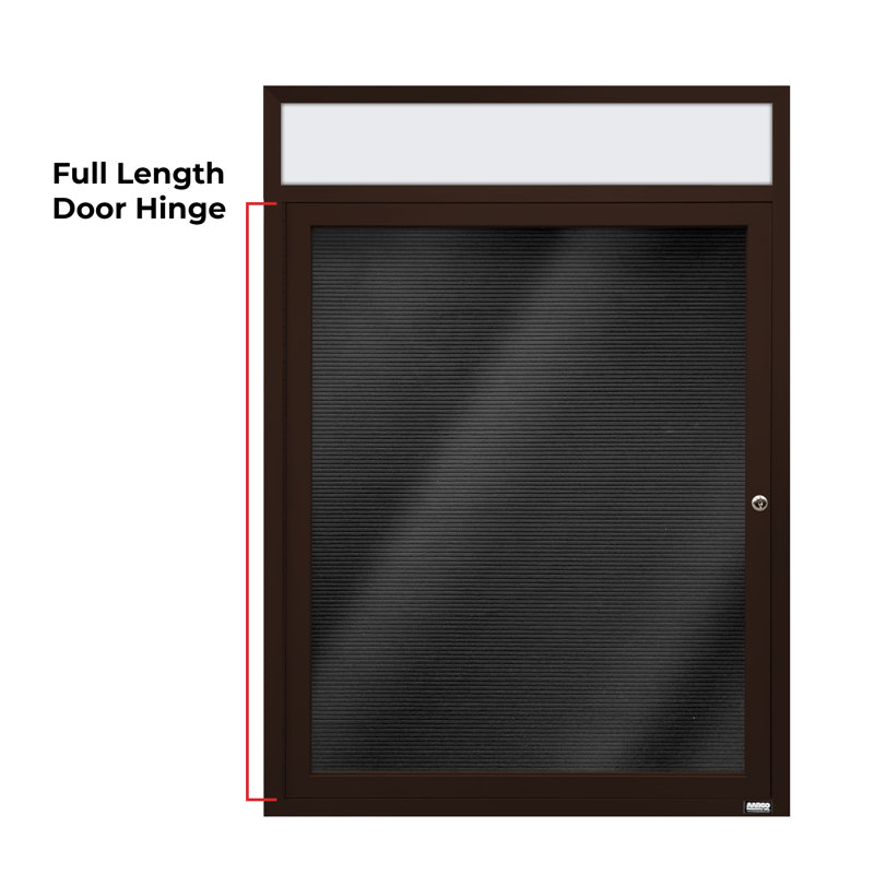 AARCO No Felt Metal Letter Board, Bronze Anodized, One, 36" H x 30" W