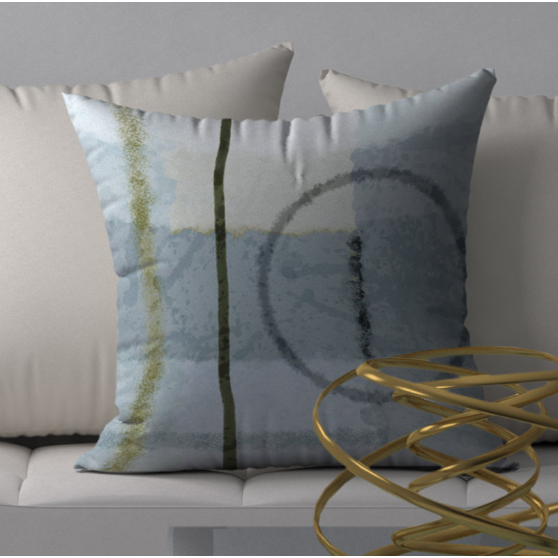Victor Abstract Reversible Throw Pillow, 20" x 20"