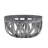 Decorative Accent Storage Baskets Set Of 3, Intricate Gray Open Iron