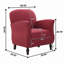 Fauteuil d'appoint traditionnel en tweed, fauteuil rembourré simple avec pieds en bois massif-1476360004