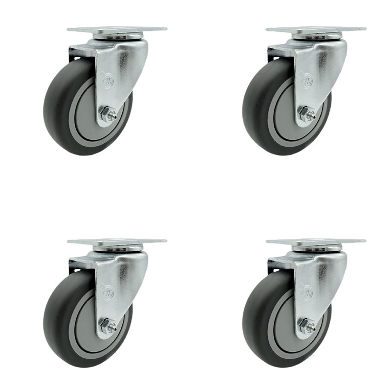 Ensemble de 4 roulettes pivotantes Rubbermaid