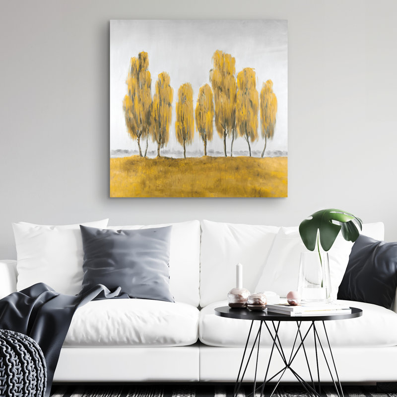 Seven abstract trees - 32"x32" art on canvas