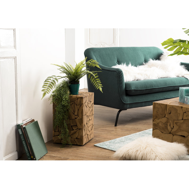 Freddie Solid Wood Block End Table