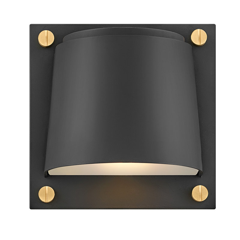 Scout Coastal Elements 6W LED Outdoor Wall Lantern in Black and Brass
