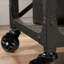 Table d'appoint carrée industrielle brune pour la vie principale, avec rangement pratique à tiroir coulissant, décoration de tablette ouverte et mobilité, accessoires de conception fiables, roulement, processus d'assemblage rapide