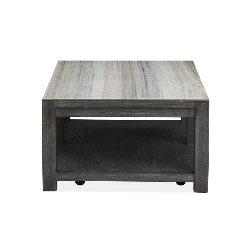 Wilmot Rectangular Cocktail Table With Casters, Black
