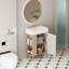 Meuble-lavabo autoportant avec lavabo et rangement en céramique-2068191638