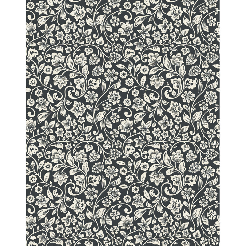 Melvyn 7m x 75cm Wallpaper Roll, Black