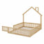 Lit plateforme avec garde-corps Wood House-475240714