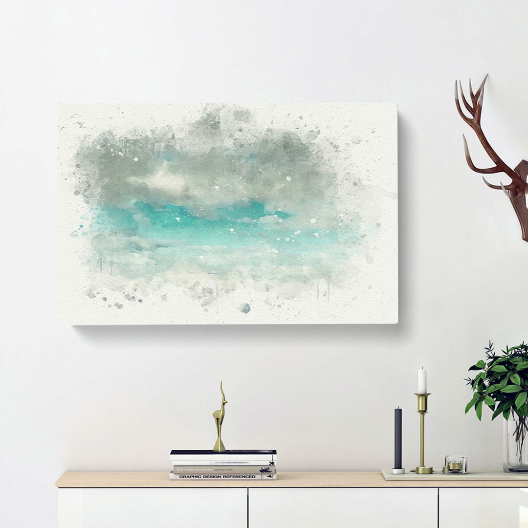Mountain Clouds In Abstract - Wrapped Canvas