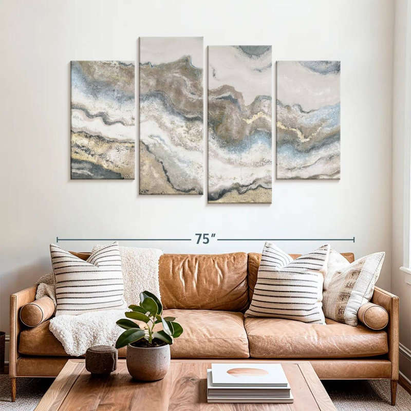 Avery Neutral Marble, 42" H x 68" W
