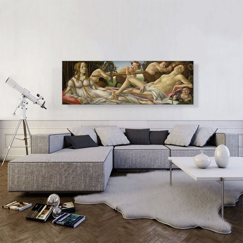 Vénus et Mars 1480 - impression, H 20 po x l 60 po x P 1,5 po