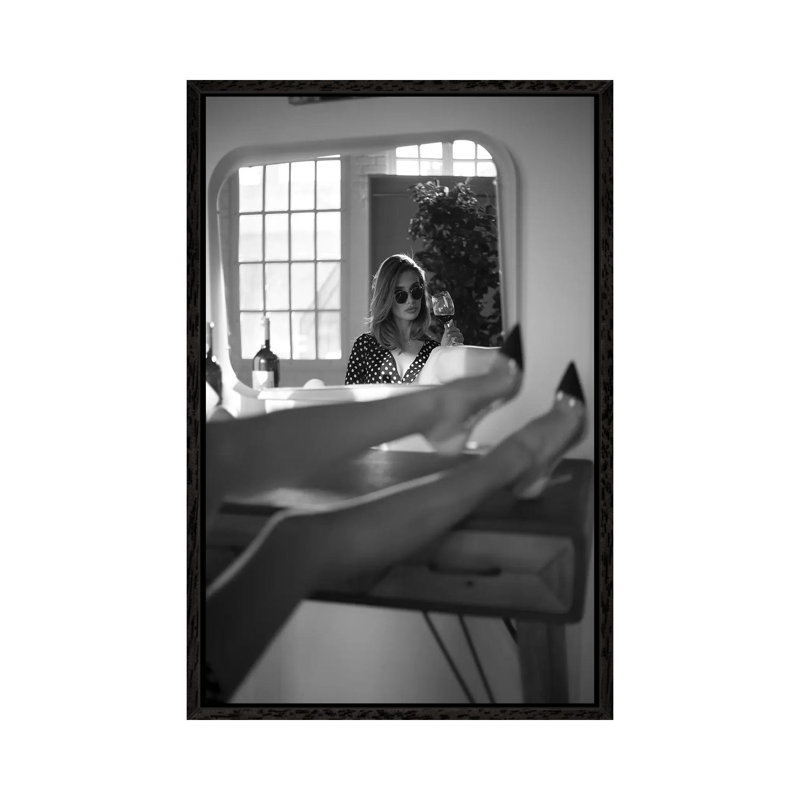 Legs by Yura Ashi - Print on Canvas, 66.04cm H x 45.72cm W x 3.81cm D, Black Framed