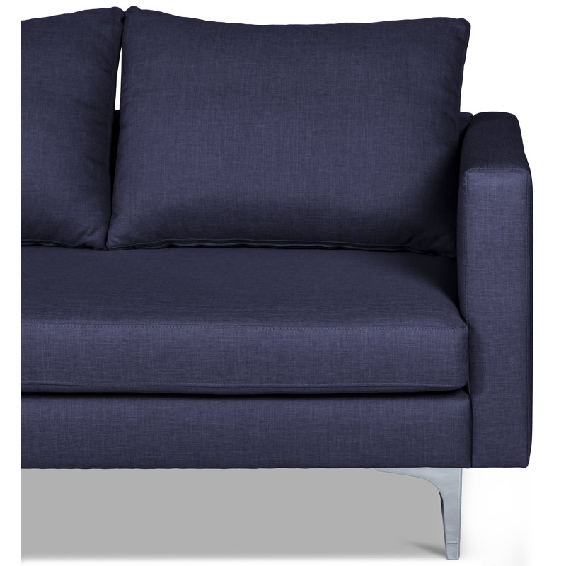 Reber 3 Seater Sofa, Navy Polyester