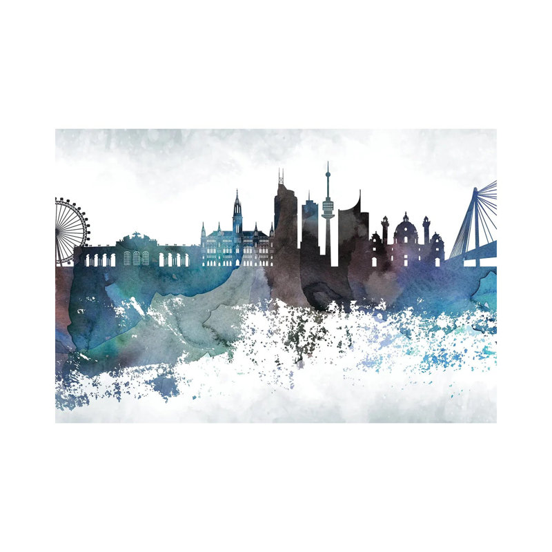 Vienna Skyline - Wrapped Canvas Print, 30.48cm H x 45.72cm W