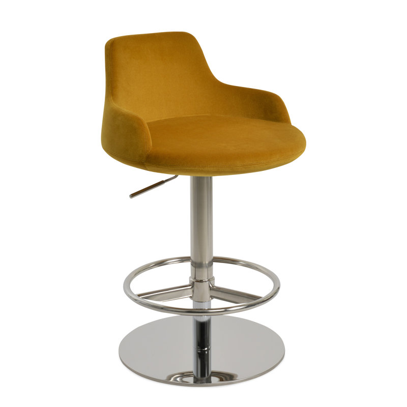 Tabouret pivotant à hauteur réglable, Poli, Vert