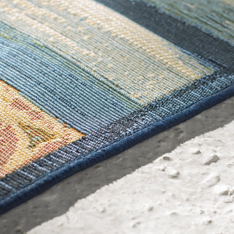 Merrimac Washable Geometric Indoor / Outdoor Rug, Rectangle 4'1" x 6'1"