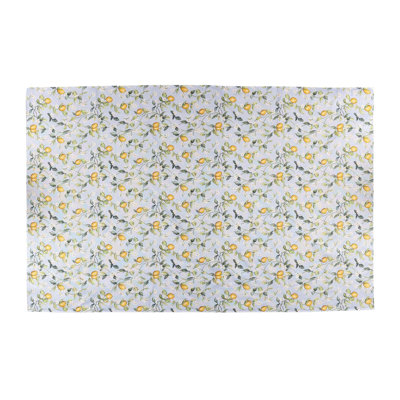Tavola Lemons With White Flowers Tablecloth