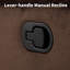 Causeuse inclinable manuelle de 60,6 po de largeur - Causeuse inclinable en microfibre