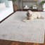 Tapis gris clair / beige en laine / coton noué à la main Oushak-93574248