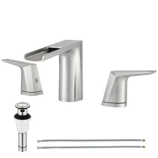 Widespread 2-handle Bathroom Faucet with Drain Assembly