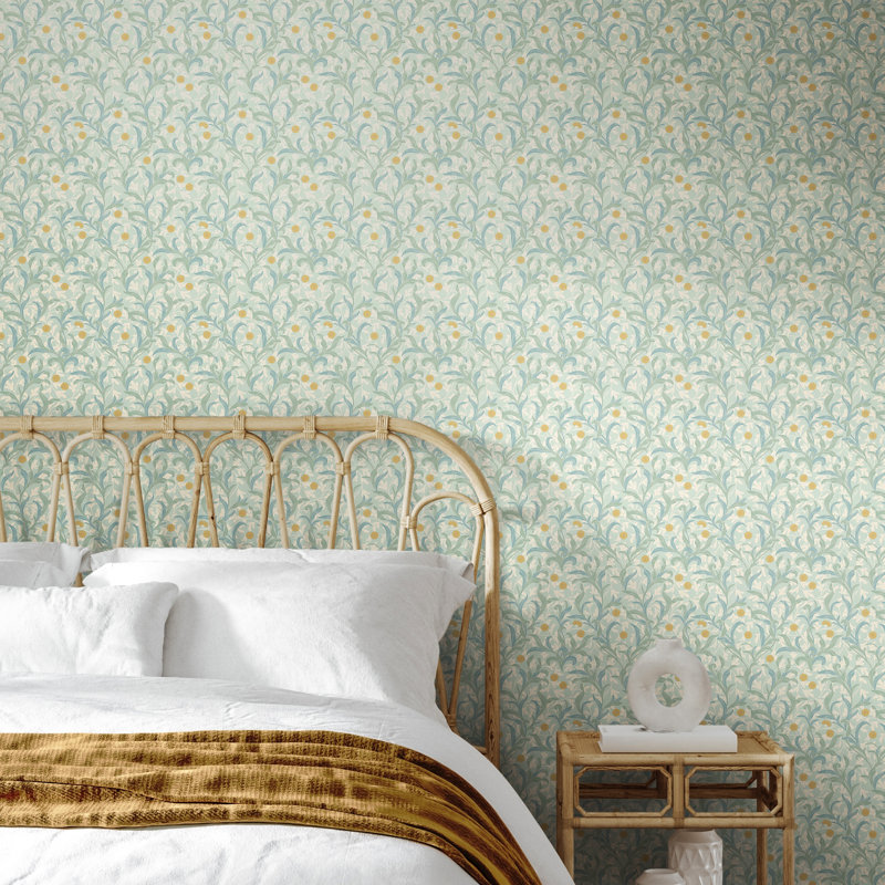 Cipriano 10m x 50cm Matte Wallpaper Roll, Blue