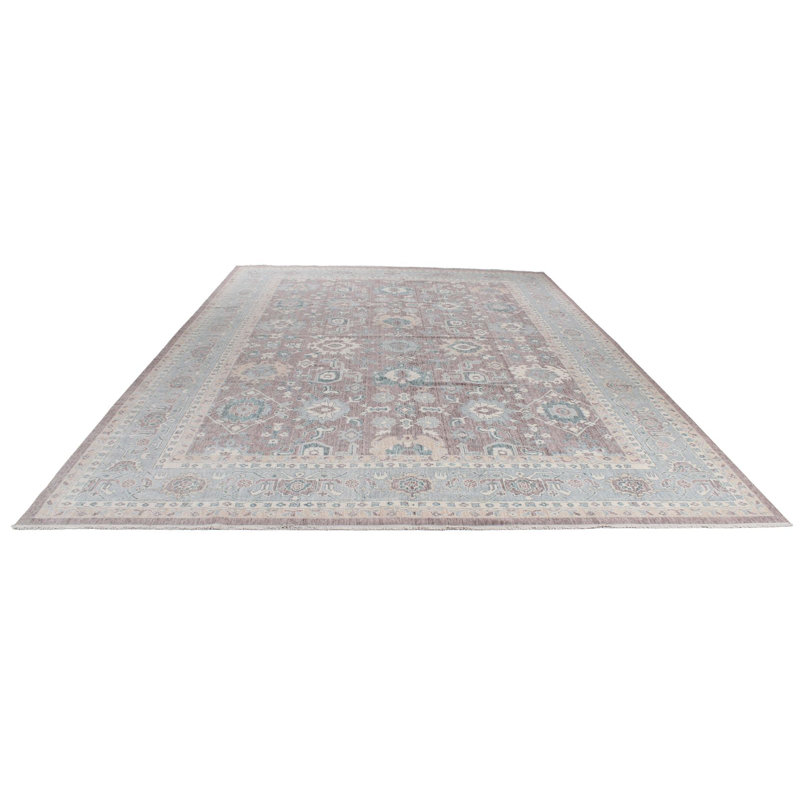 10x14 Purple and Blue Turkish Traditional Rug