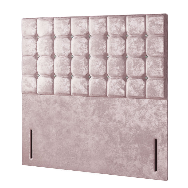 Rochester Upholstered Headboard, Pink, Double (4'6)
