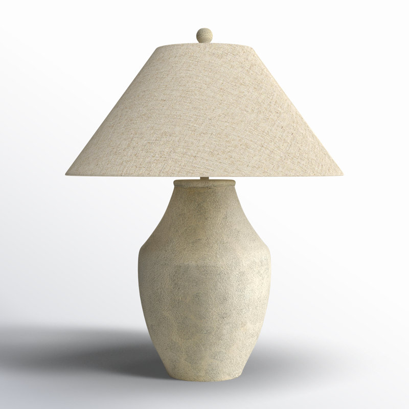 Lampe de table en céramique Hillsville, Blé, Beige