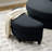 Upholstered Tufted Swivel Chair with Ottoman-1772766943