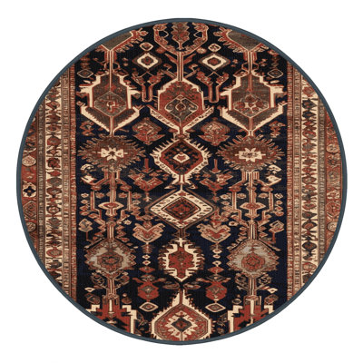 Machine Washable Persian Brown Area Rug