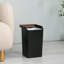 Ensemble de 2 poubelles carrées avec couvercle ouvert et support pour sacs Home Zone Living
