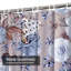 Rideau de douche à motif floral avec 12 crochets-1653503295